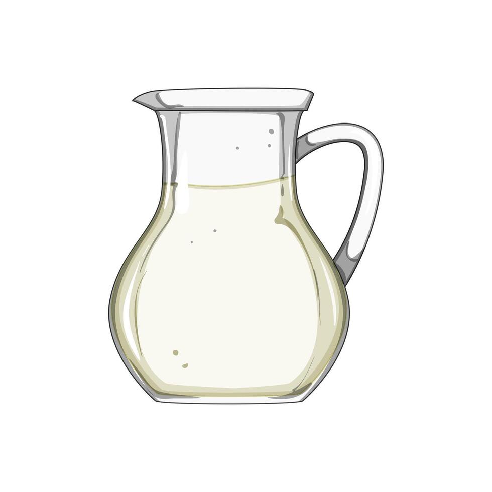 latteria latte brocca cartone animato illustrazione vettore