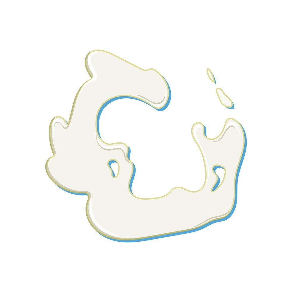 mucca latte spruzzo cartone animato illustrazione vettore