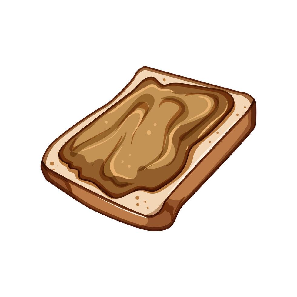 pane crostini marmellata cartone animato illustrazione vettore