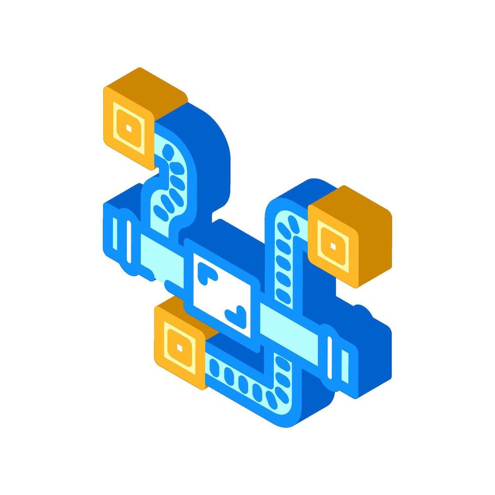 canalizzazione ventilazione isometrico icona illustrazione vettore