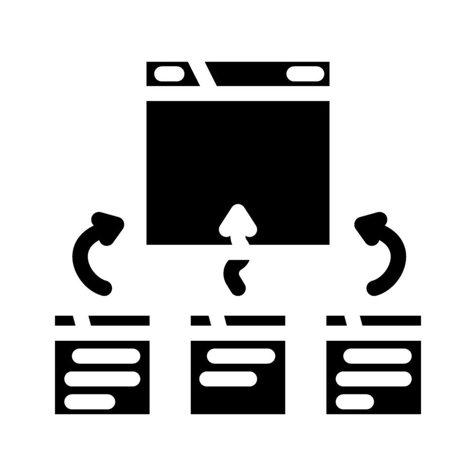 canonico etichetta SEO glifo icona illustrazione vettore