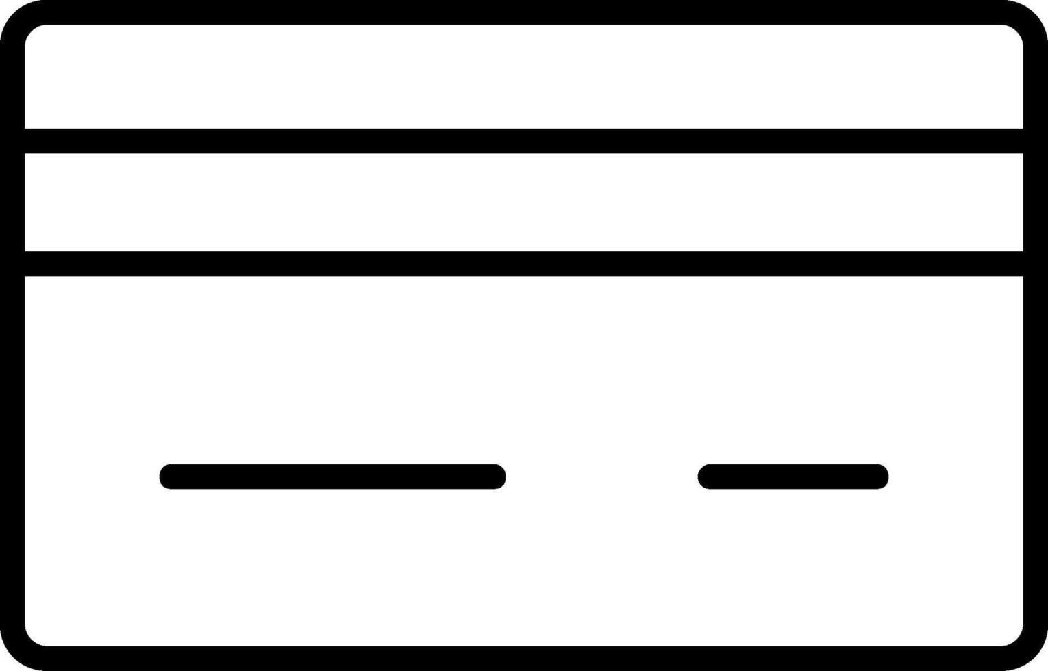 icona della linea della carta di credito vettore