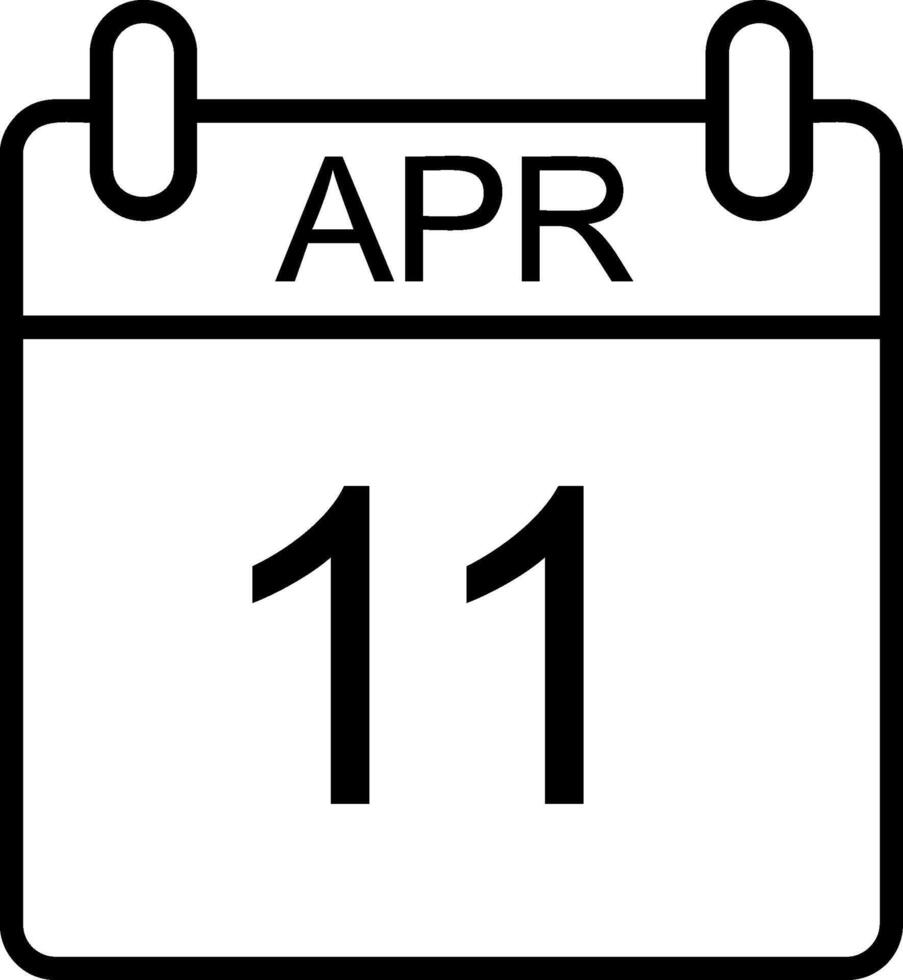aprile linea icona vettore