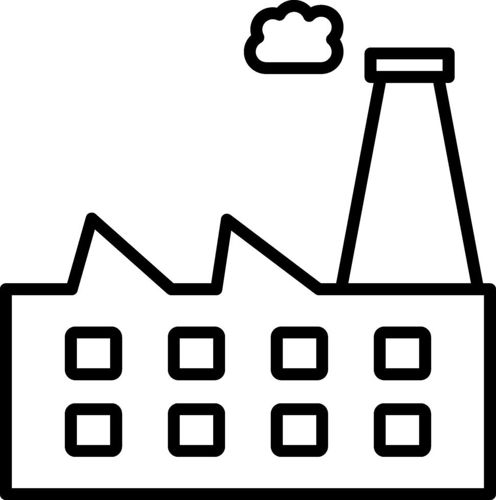 icona della linea di fabbrica vettore