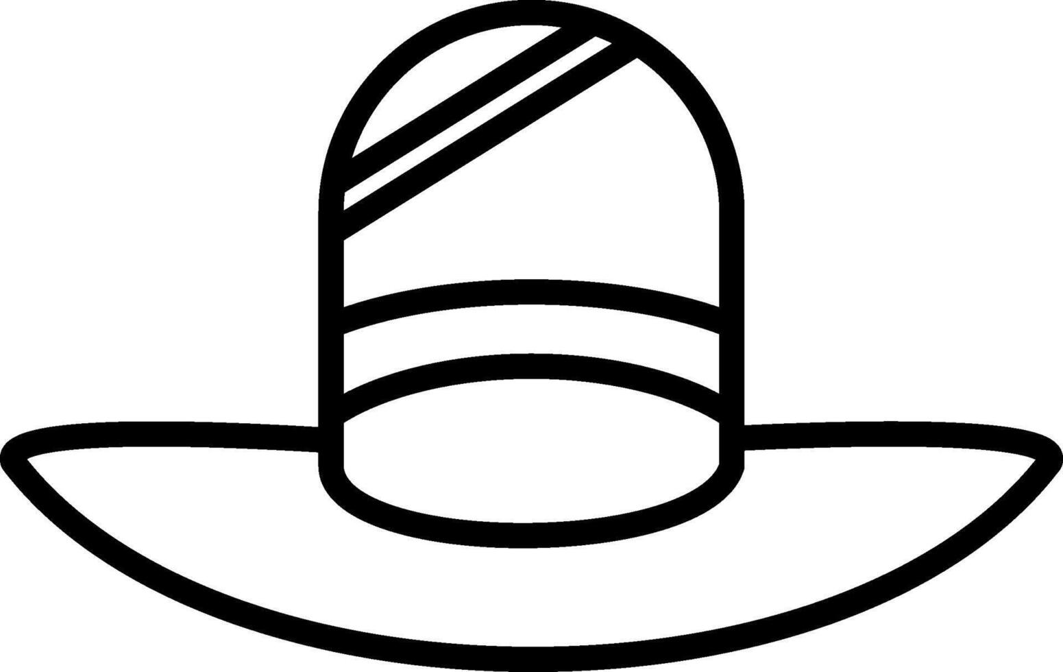 icona della linea del cappello vettore
