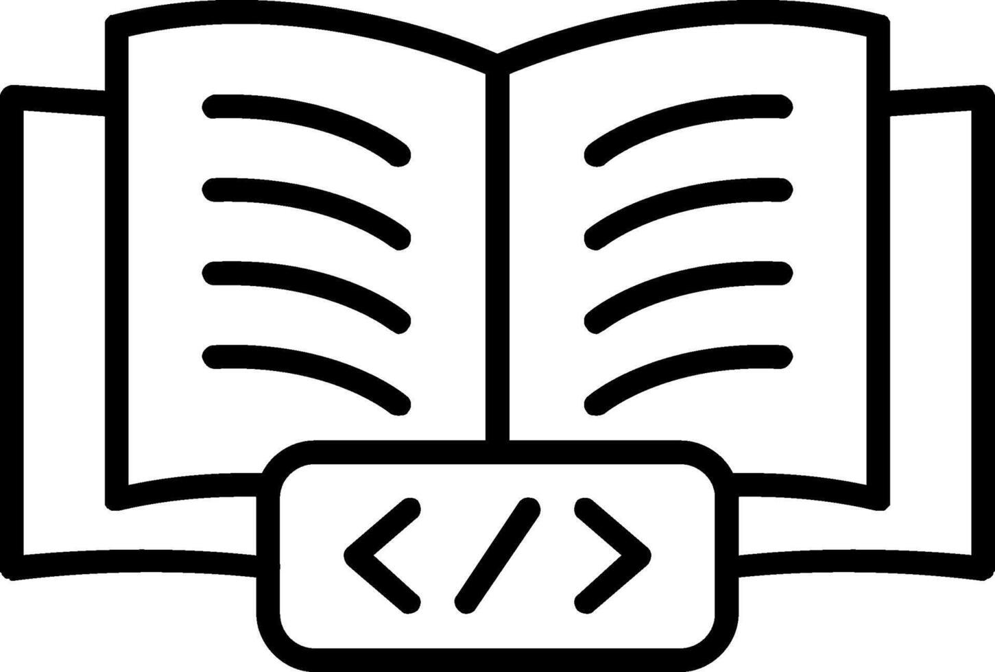 icona della linea del libro vettore
