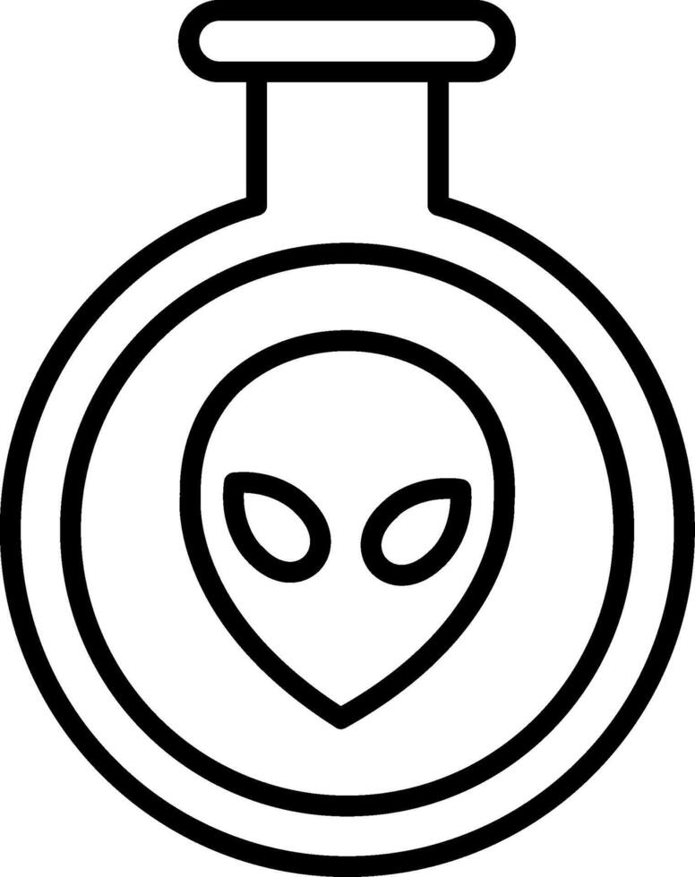 alieni linea icona vettore
