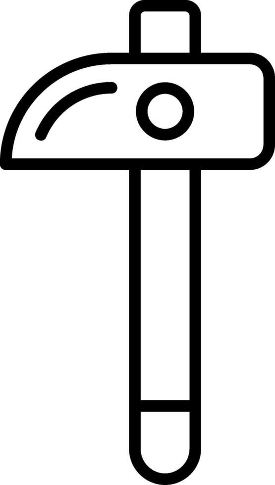 icona della linea del martello vettore