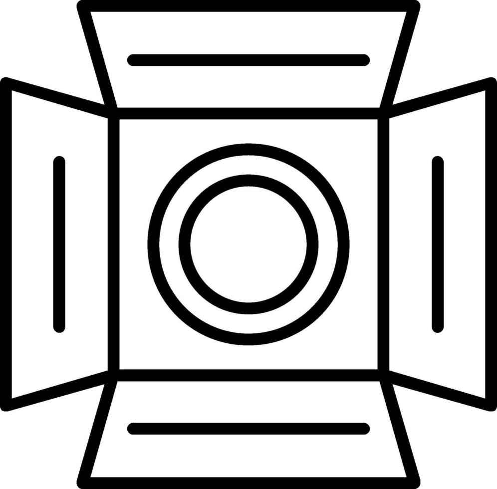 icona della linea di riflettori vettore