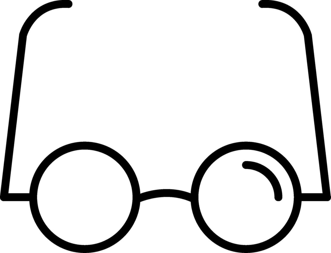 icona della linea di occhiali da lettura vettore