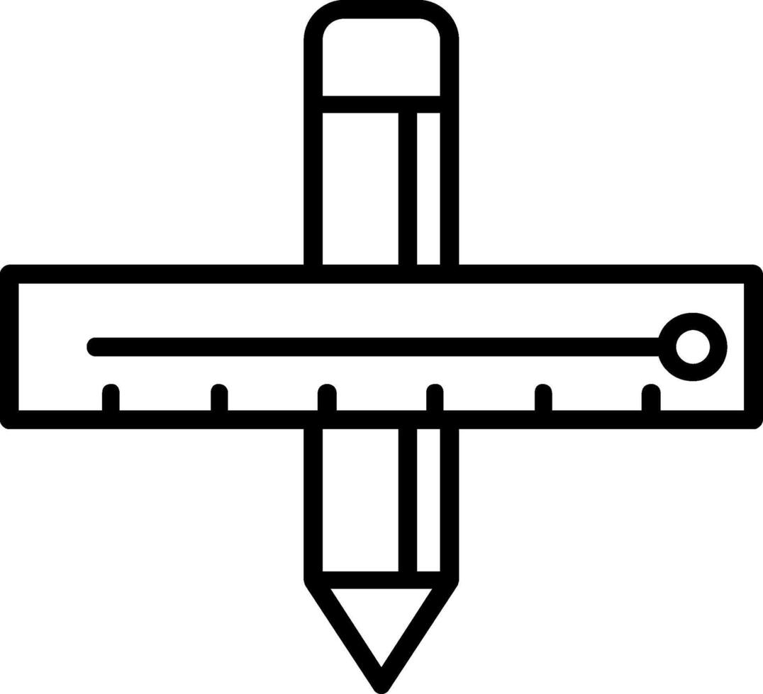 icona della linea di matita vettore