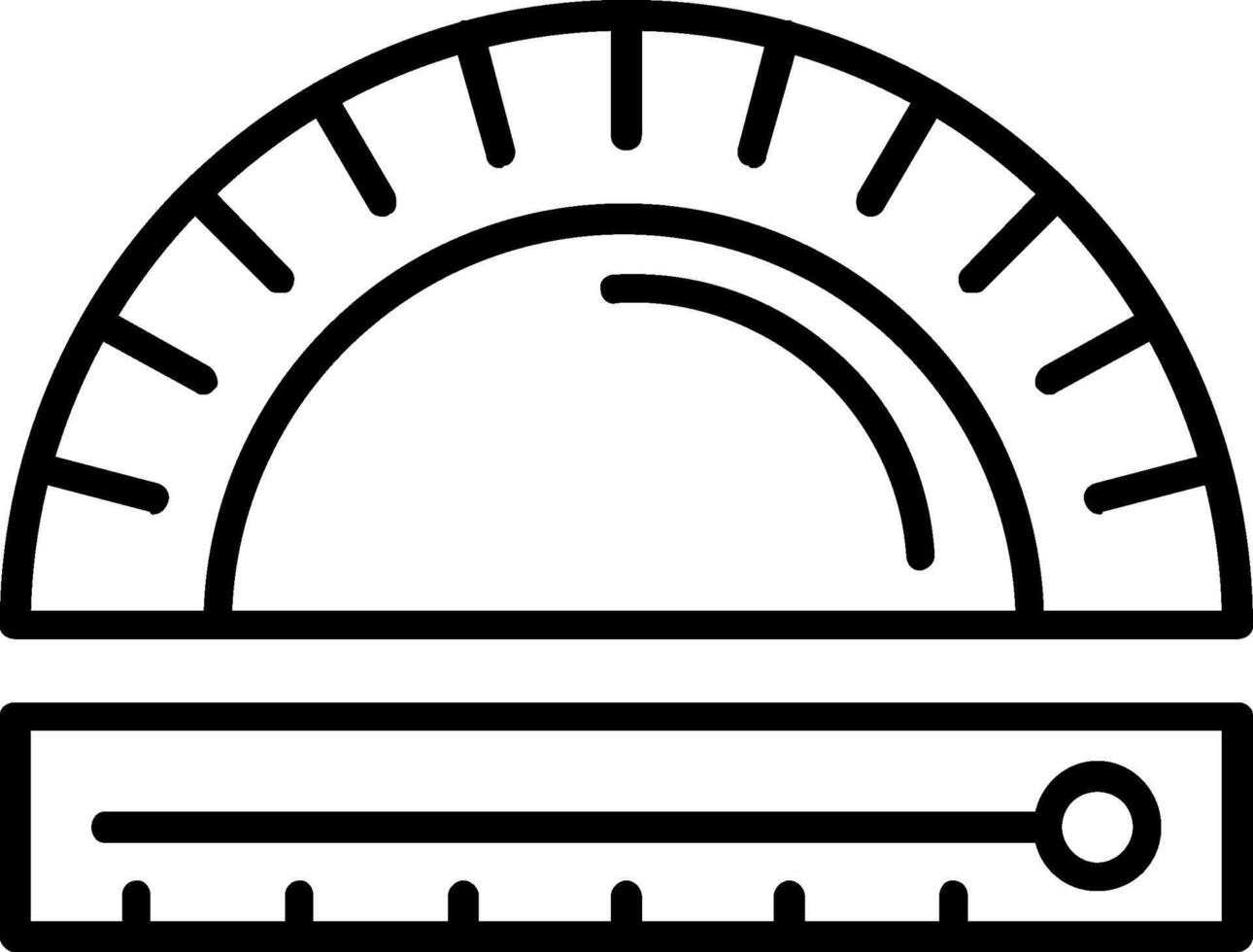 icona della linea del goniometro vettore
