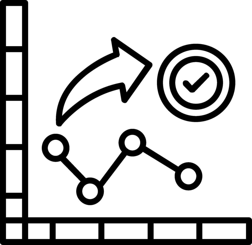 icona della linea del grafico vettore