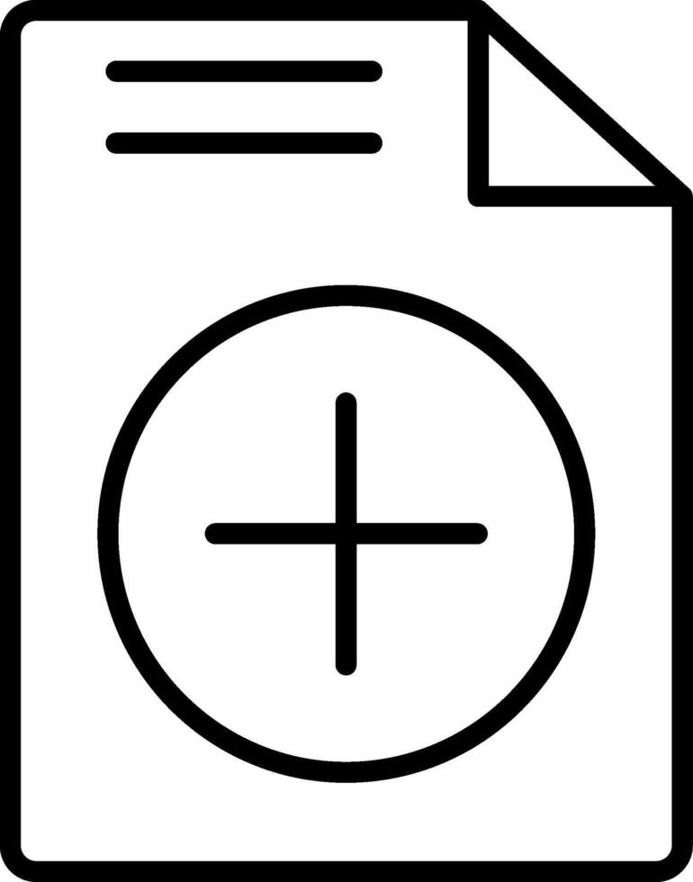 icona della linea del segno più vettore