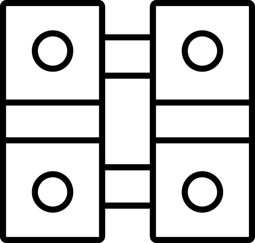 cerniera linea icona vettore