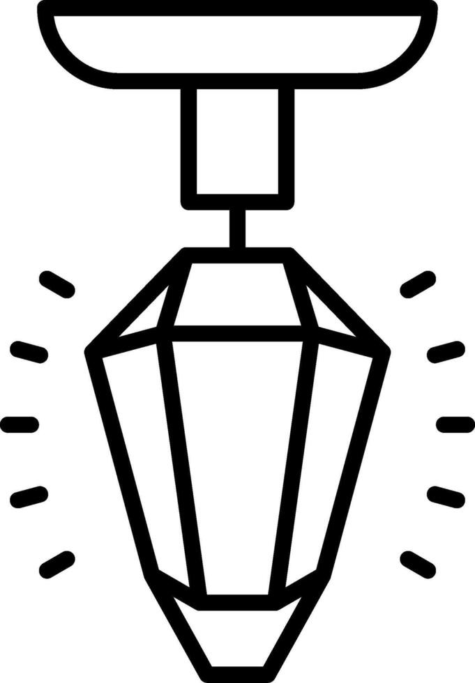 icona della linea del lampione vettore