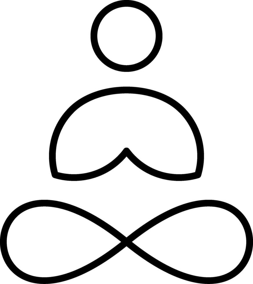 icona della linea yoga vettore