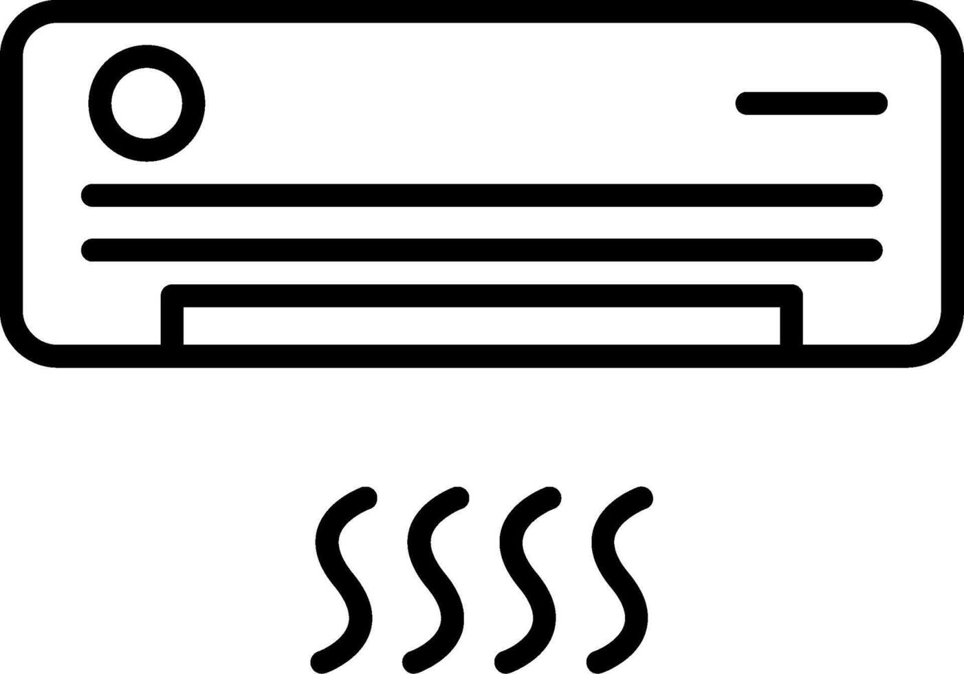 icona della linea del condizionatore d'aria vettore