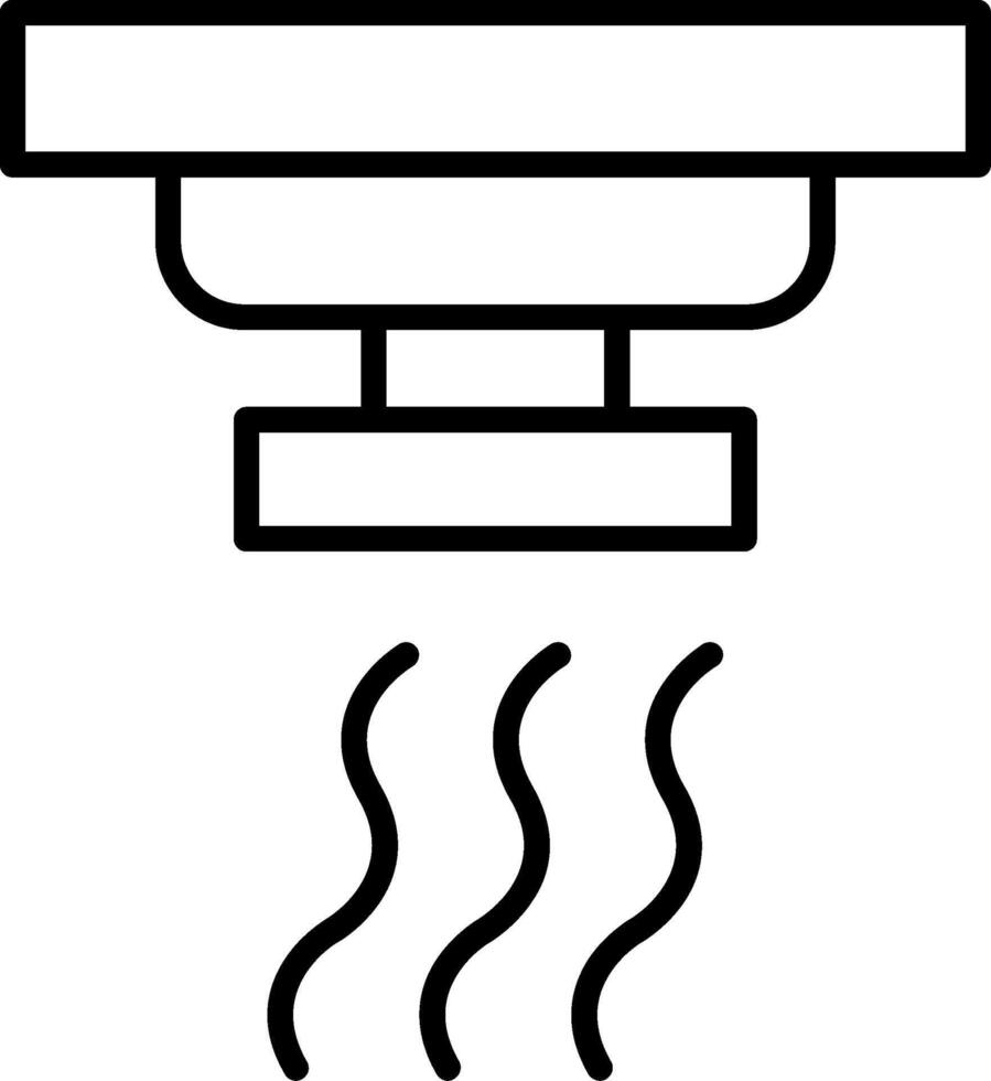 icona della linea di rilevatori di fumo vettore