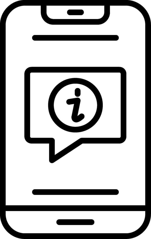 icona della linea di informazioni vettore