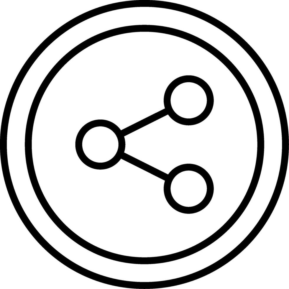 icona della linea di condivisione vettore