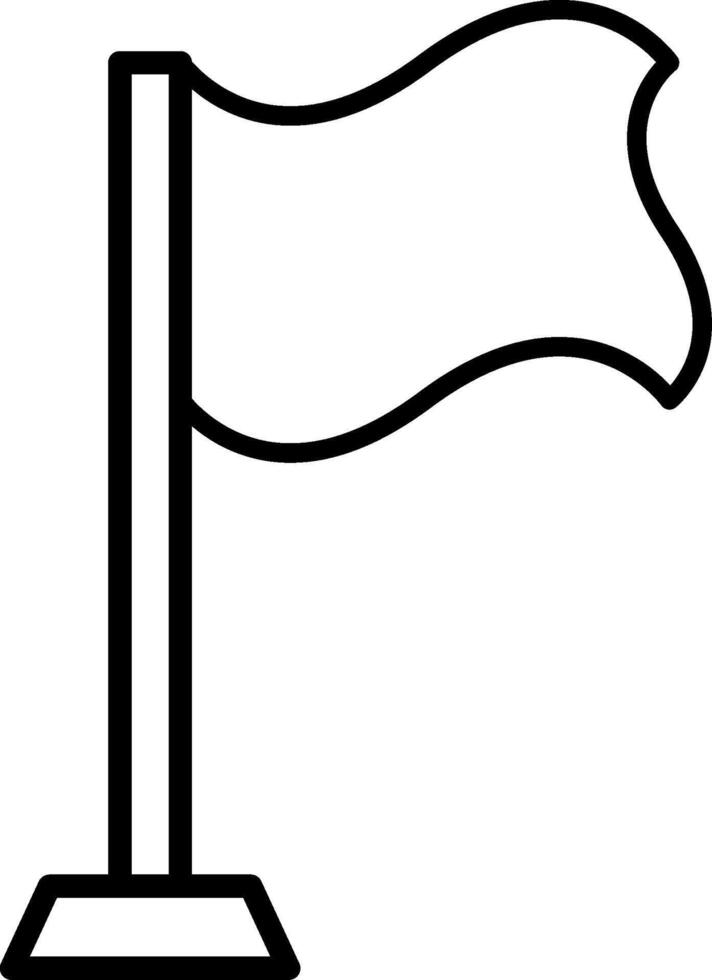 icona della linea di bandiera vettore