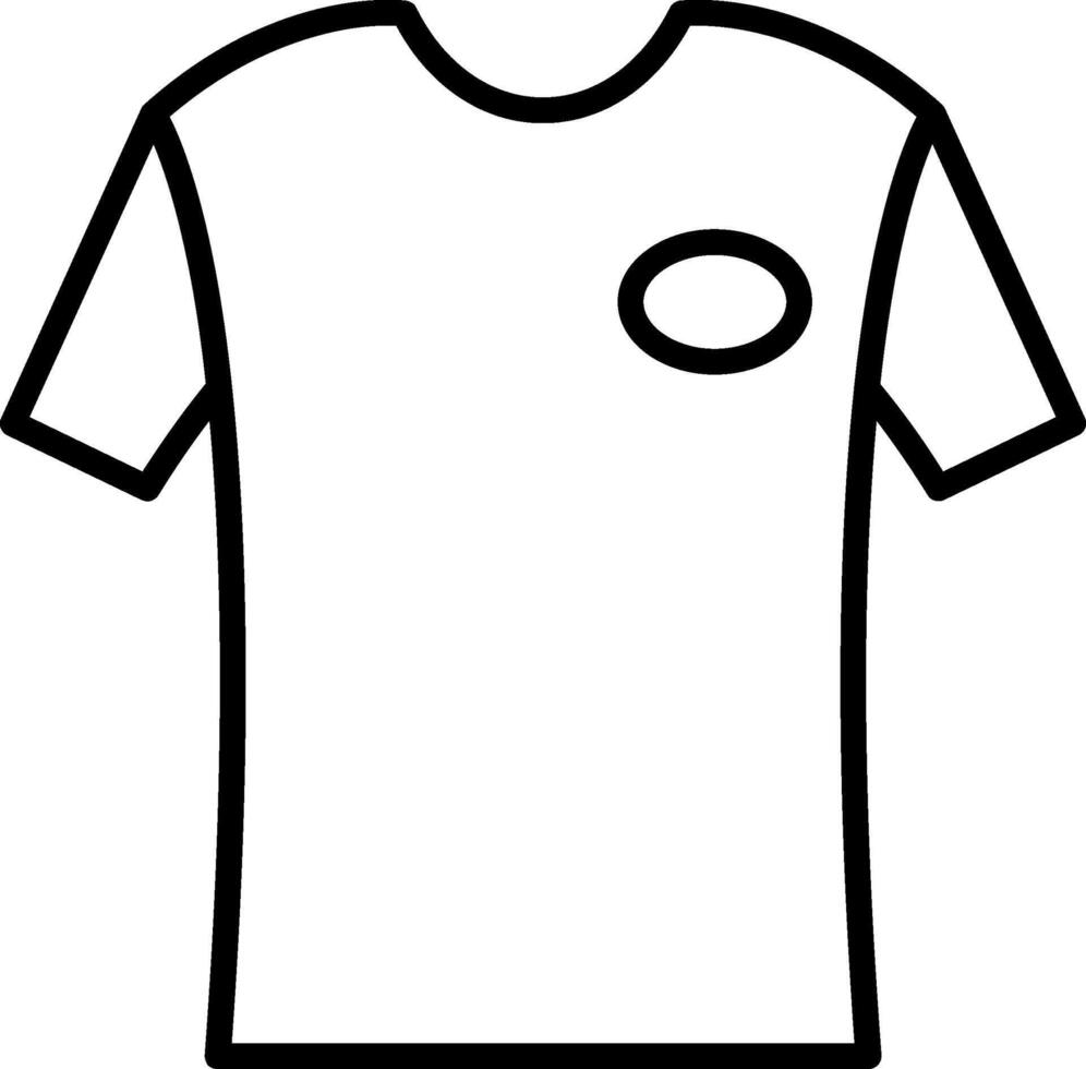 icona della linea della maglietta vettore