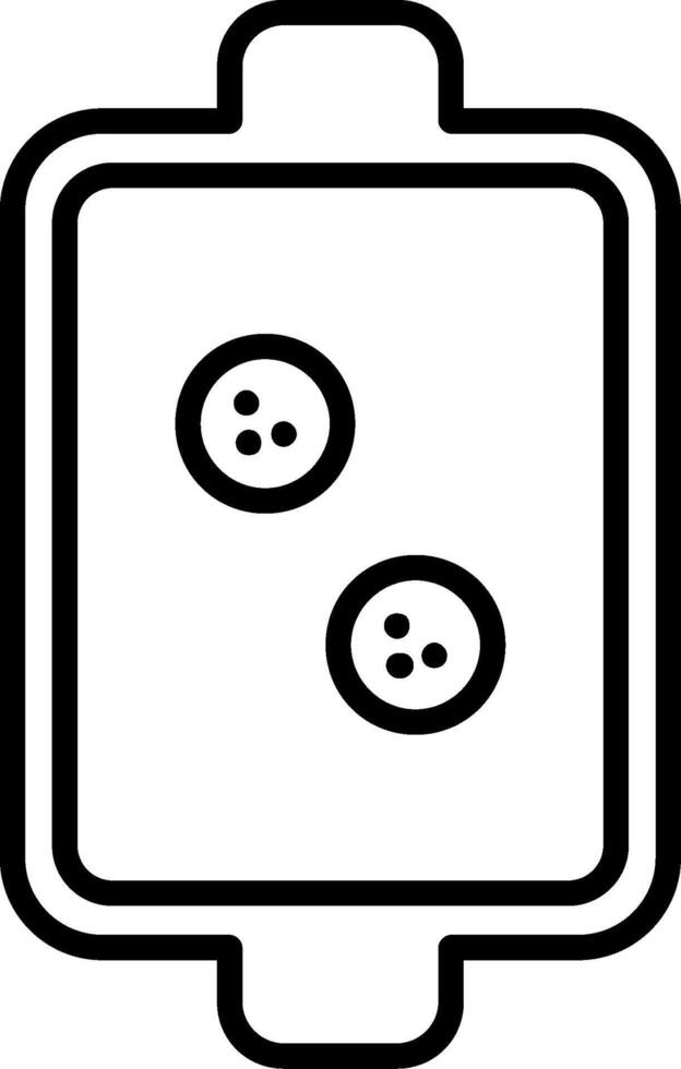 icona della linea del piatto vettore