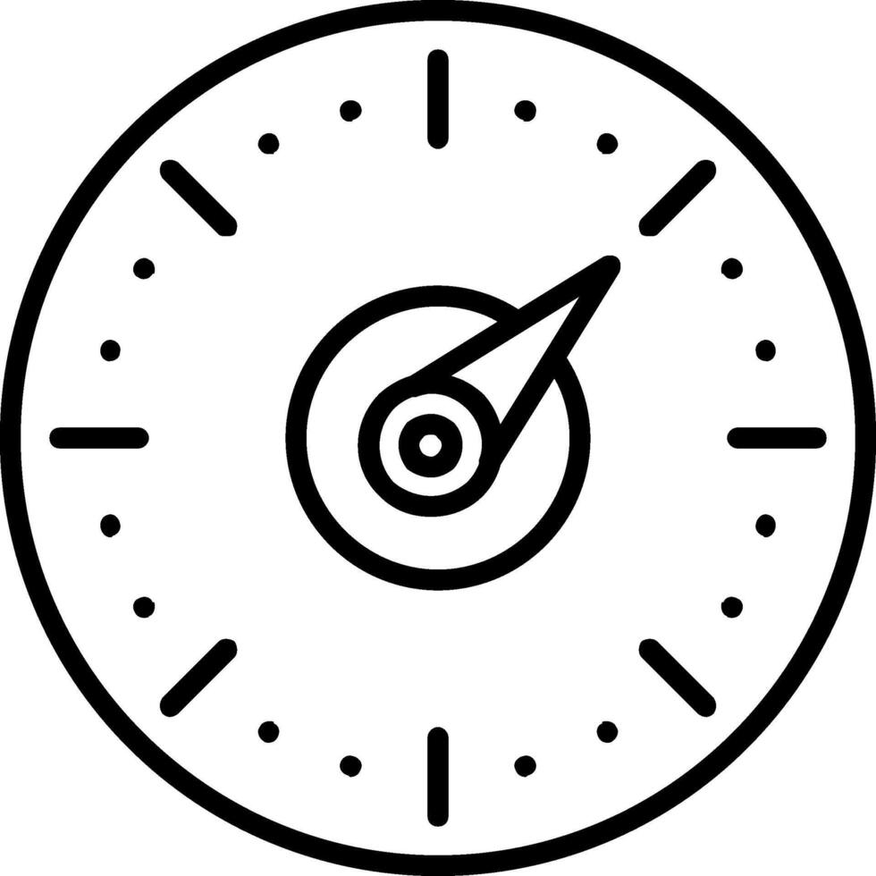 icona della linea del timer vettore