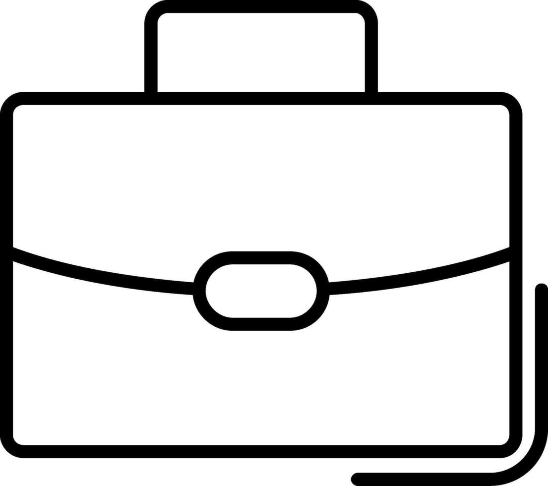icona della linea della borsa vettore