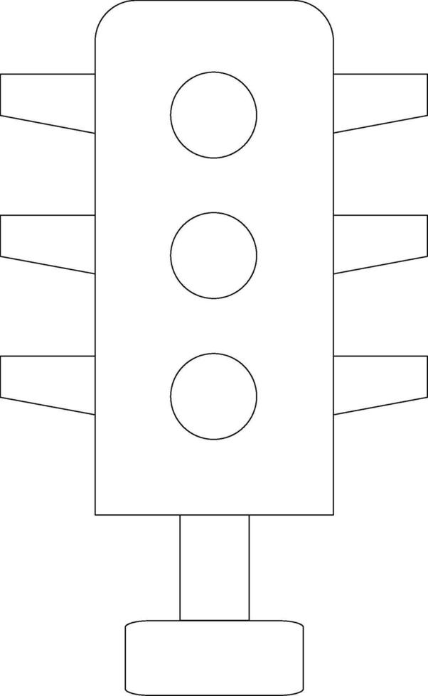 icona della linea del semaforo vettore