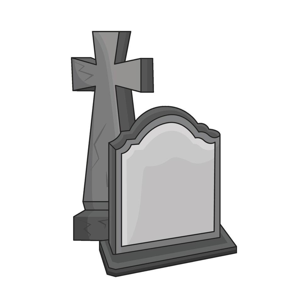 illustrazione di cimitero vettore