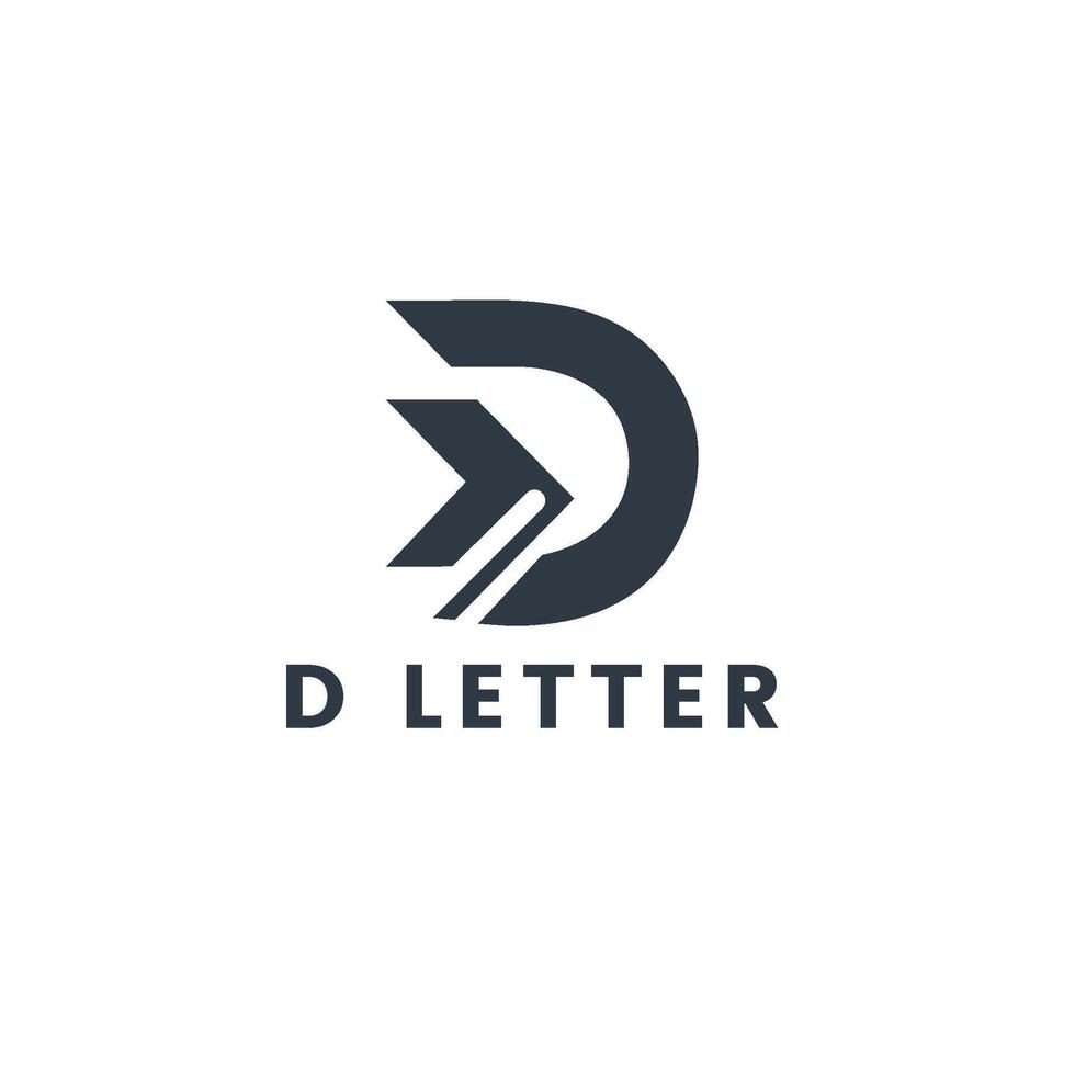 d lettera informazione logo design vettore