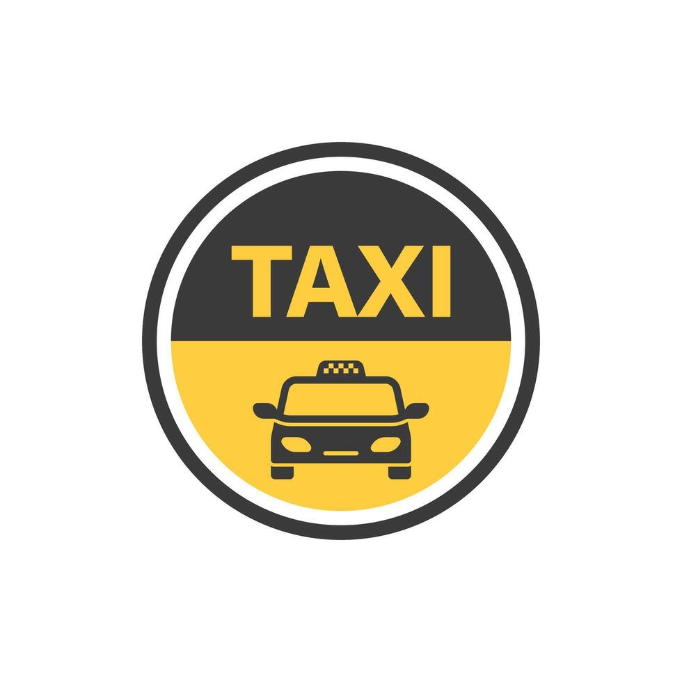 Taxi servizio icona nel piatto stile. taxi illustrazione su isolato sfondo. consegna azienda cartello attività commerciale concetto. vettore