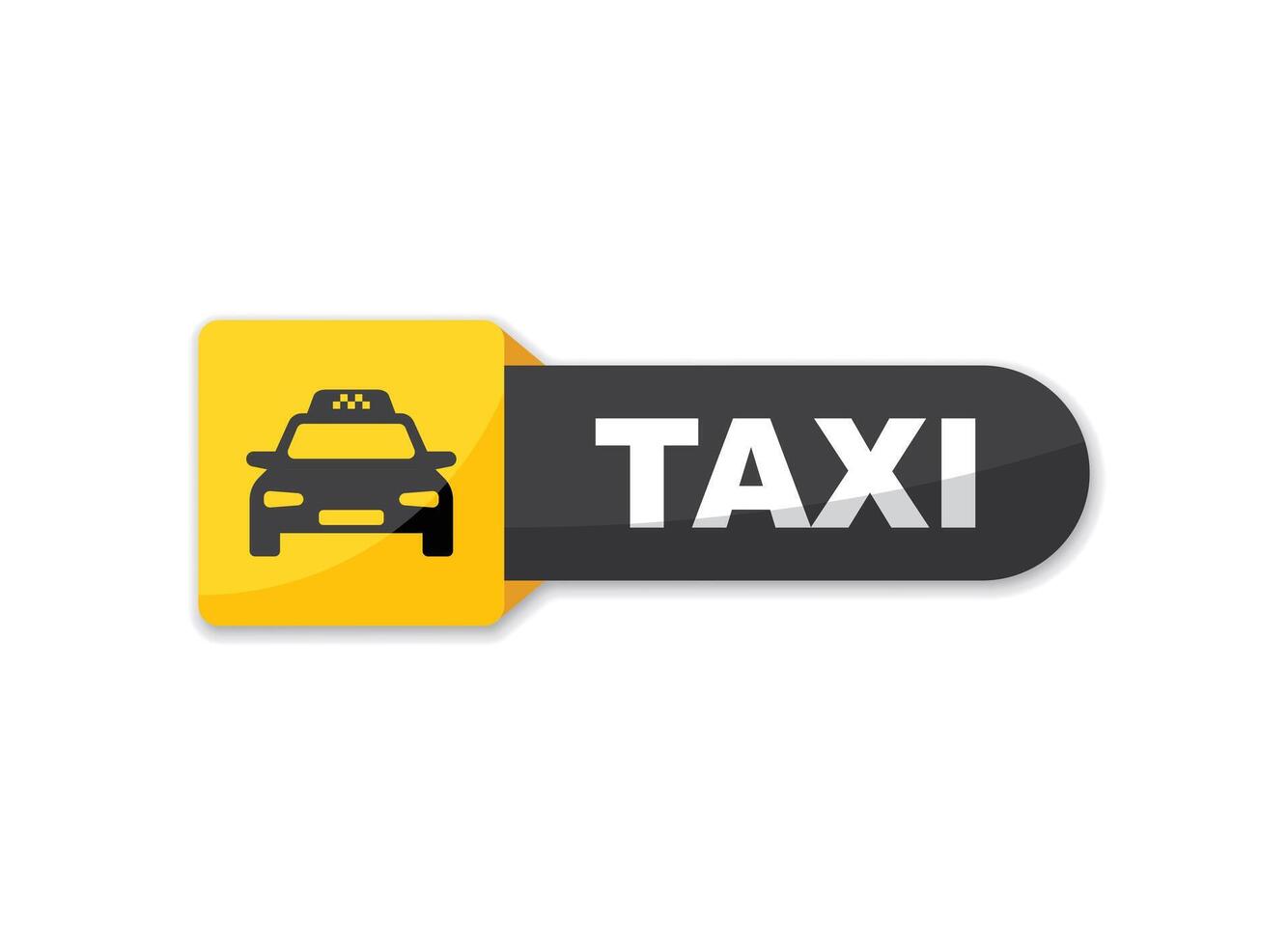 Taxi servizio icona nel piatto stile. taxi illustrazione su isolato sfondo. consegna azienda cartello attività commerciale concetto. vettore