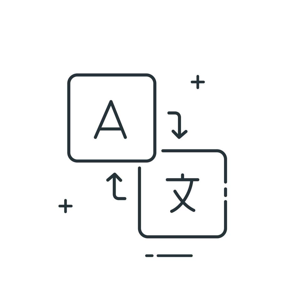 traduzione linguaggio conversione icona design vettore