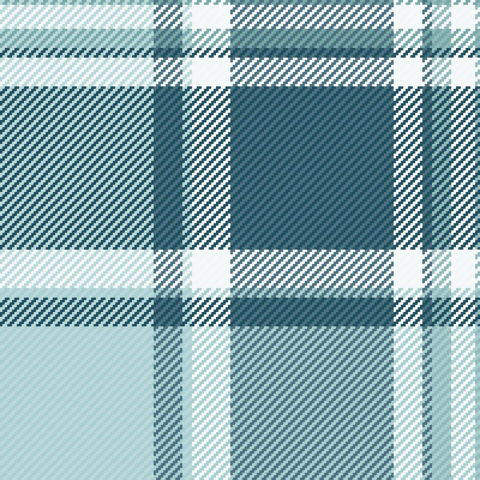 biancheria tessuto senza soluzione di continuità, delicato tessile tartan dai un'occhiata. decorativo modello plaid struttura sfondo nel ciano e leggero colori. vettore