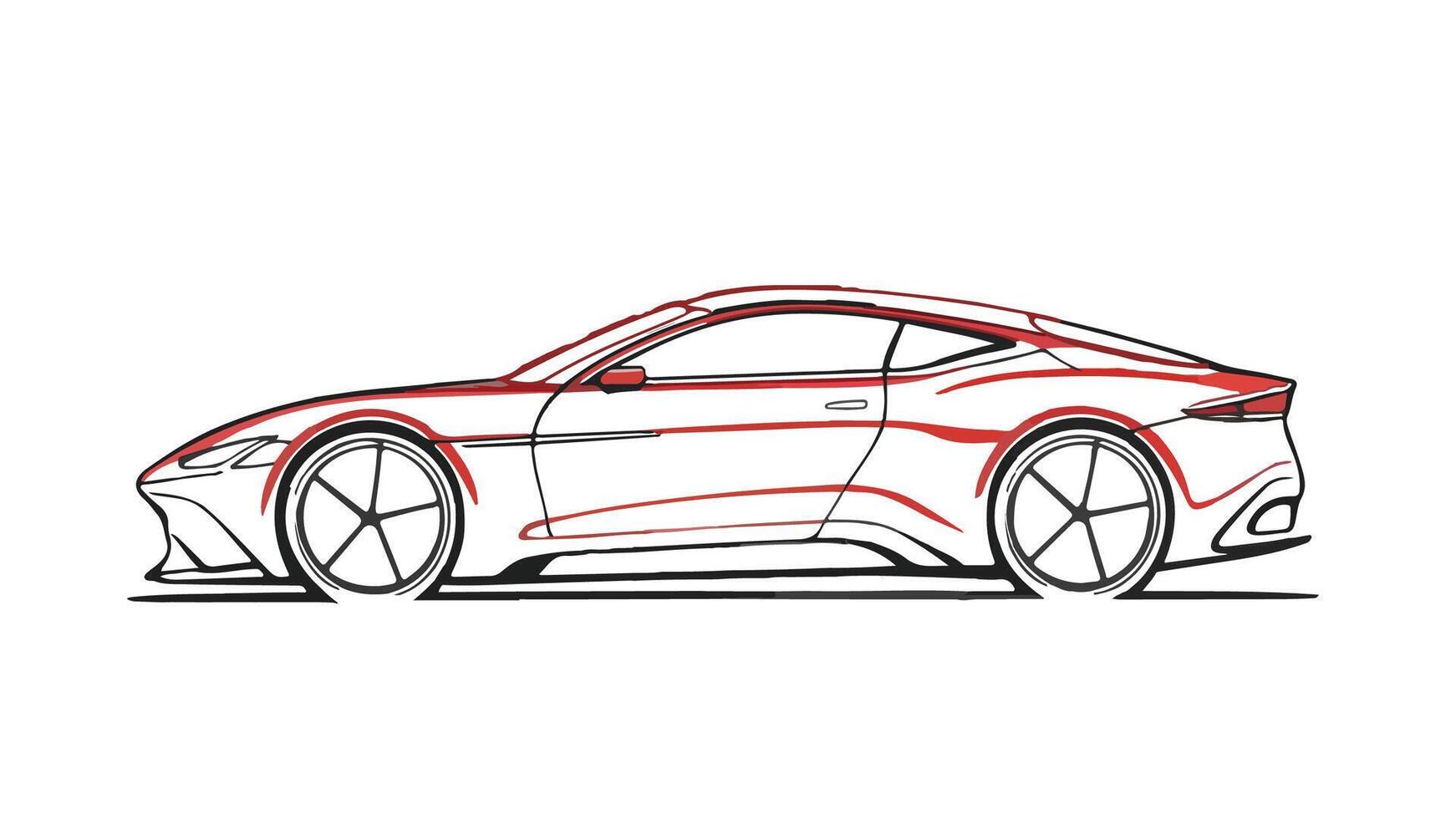 auto linea arte disegno illustrazione per libro colorazione pagina, veicolo schema schizzo illustrazione isolato su bianca sfondo vettore