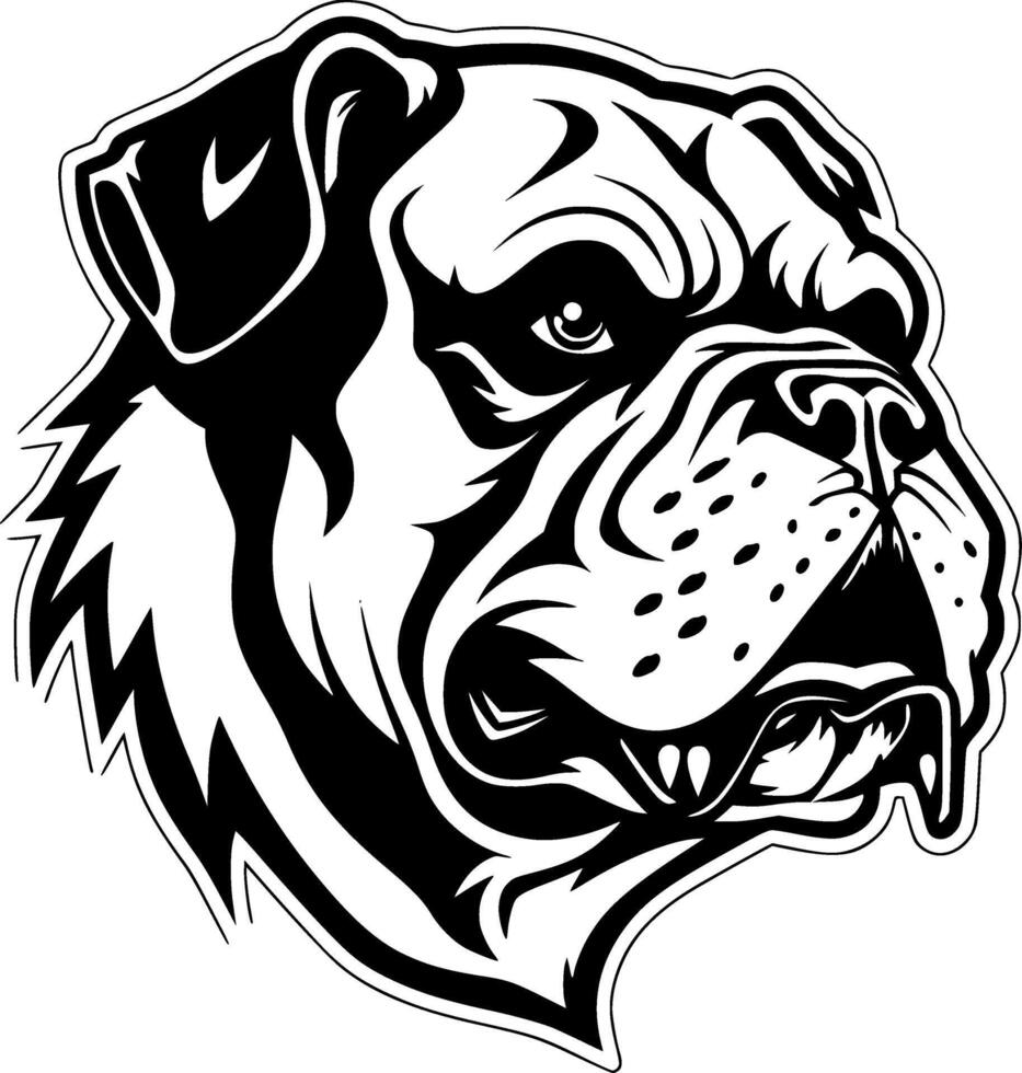 bulldog - minimalista e piatto logo - illustrazione vettore