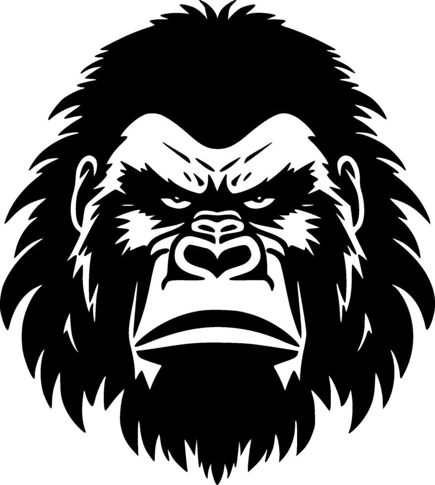 gorilla - minimalista e piatto logo - illustrazione vettore