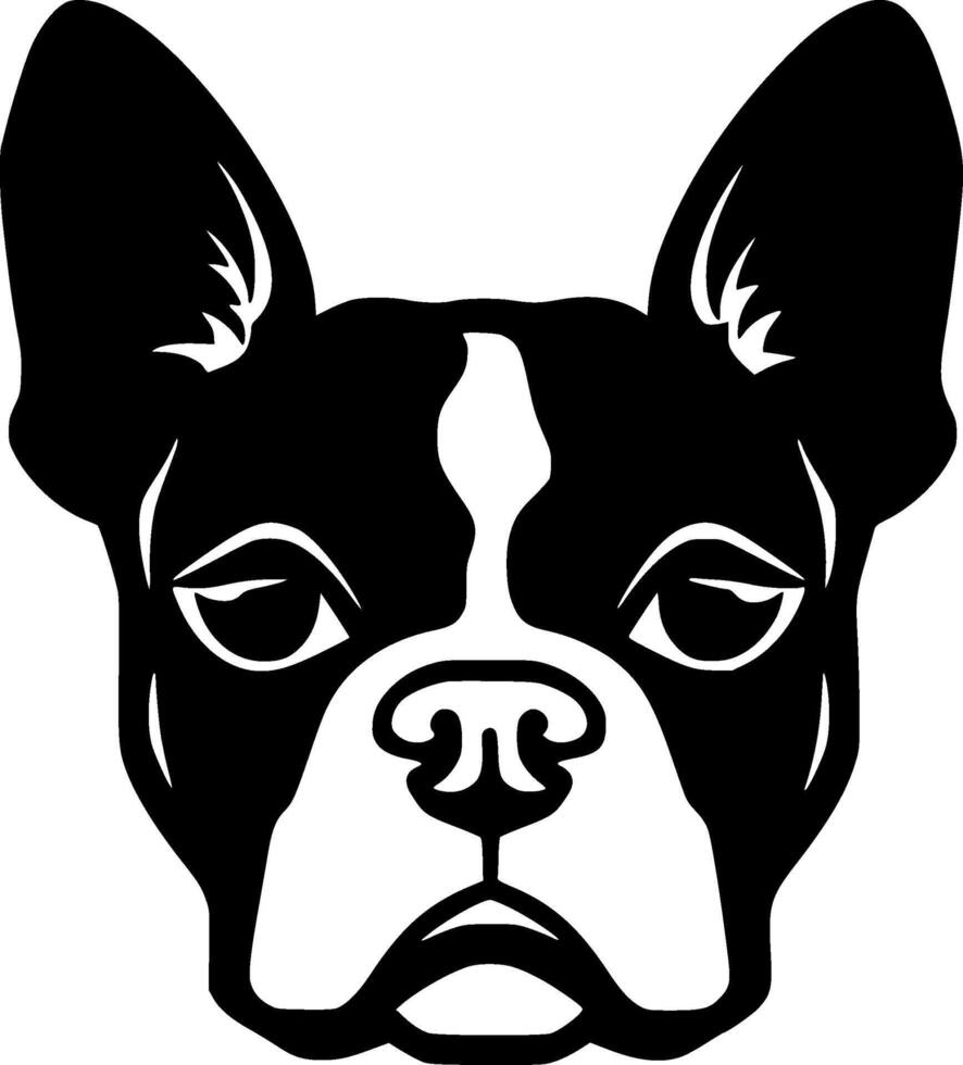 boston terrier, minimalista e semplice silhouette - illustrazione vettore