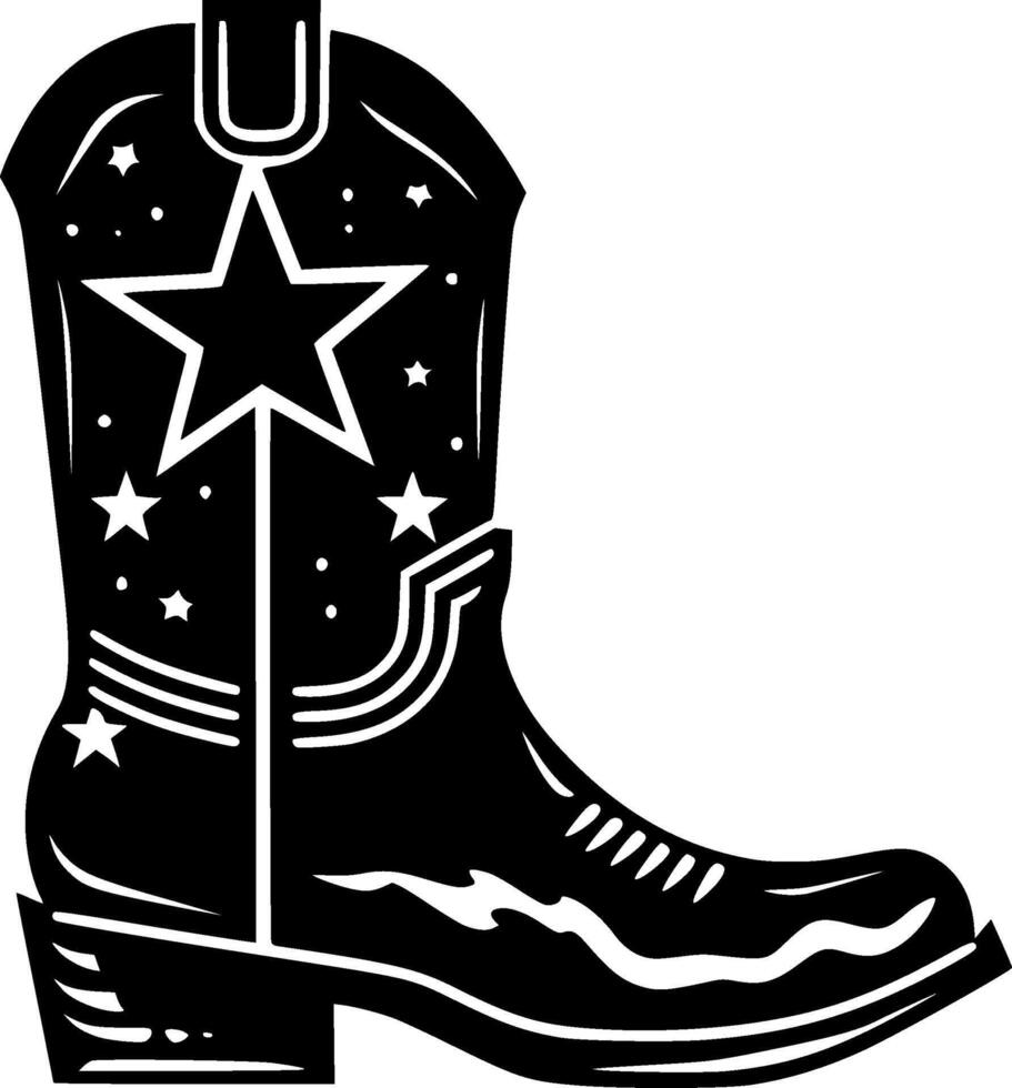 cowboy stivale - minimalista e piatto logo - illustrazione vettore
