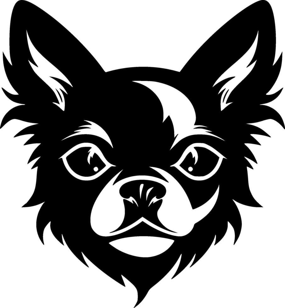 chihuahua, nero e bianca illustrazione vettore