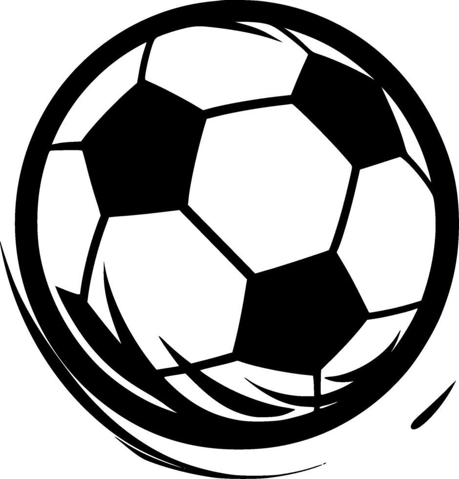 calcio, nero e bianca illustrazione vettore