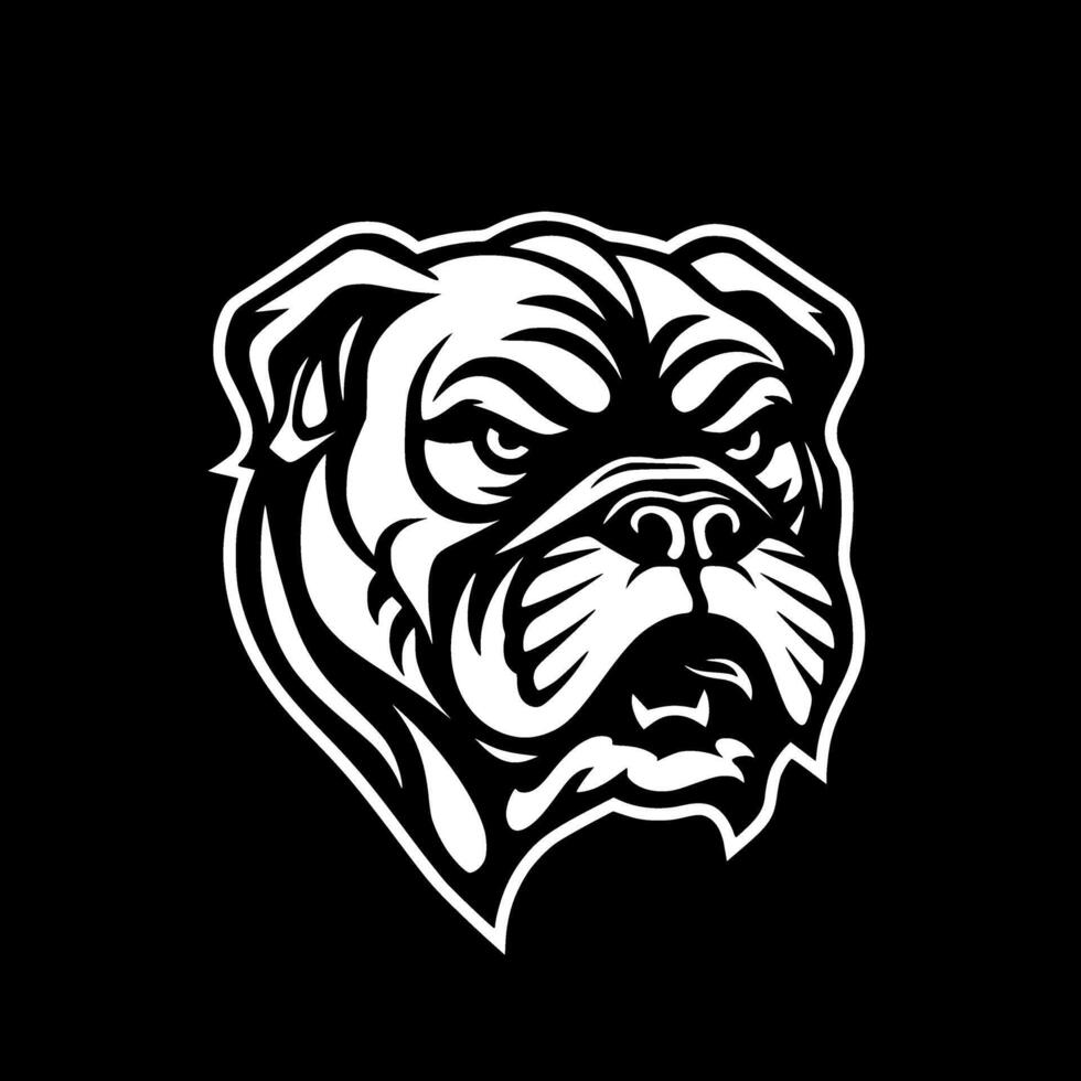 bulldog - minimalista e piatto logo - illustrazione vettore