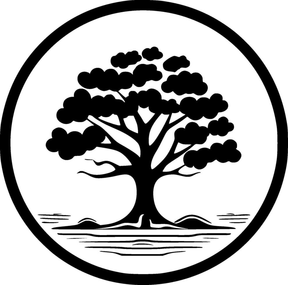 albero - minimalista e piatto logo - illustrazione vettore