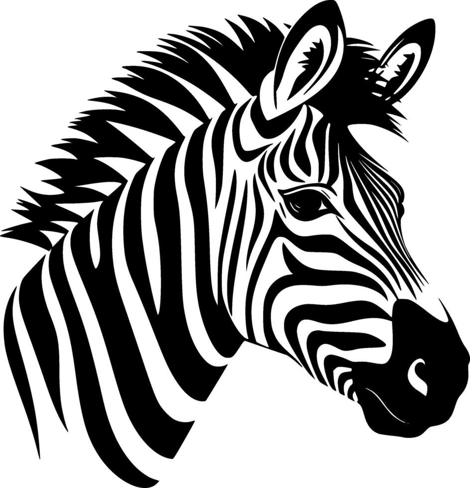 zebra, nero e bianca illustrazione vettore