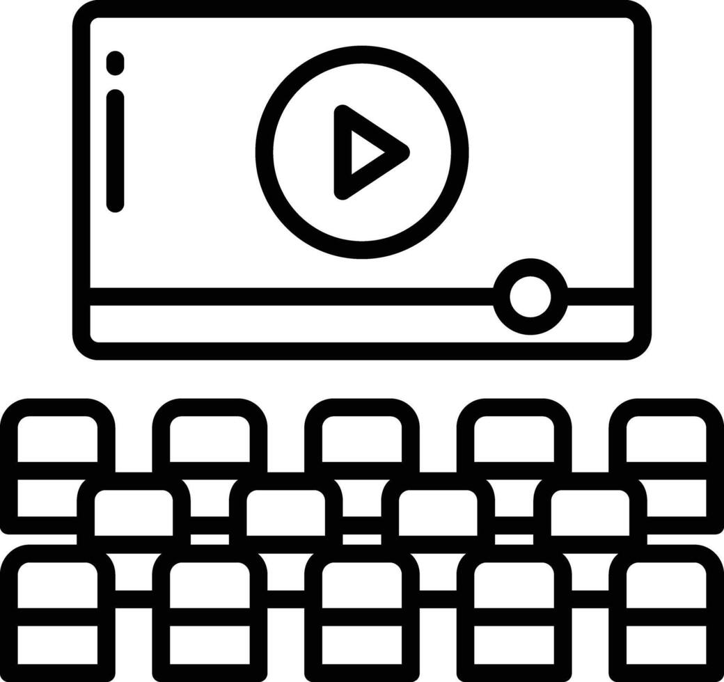 film sala schema illustrazione vettore