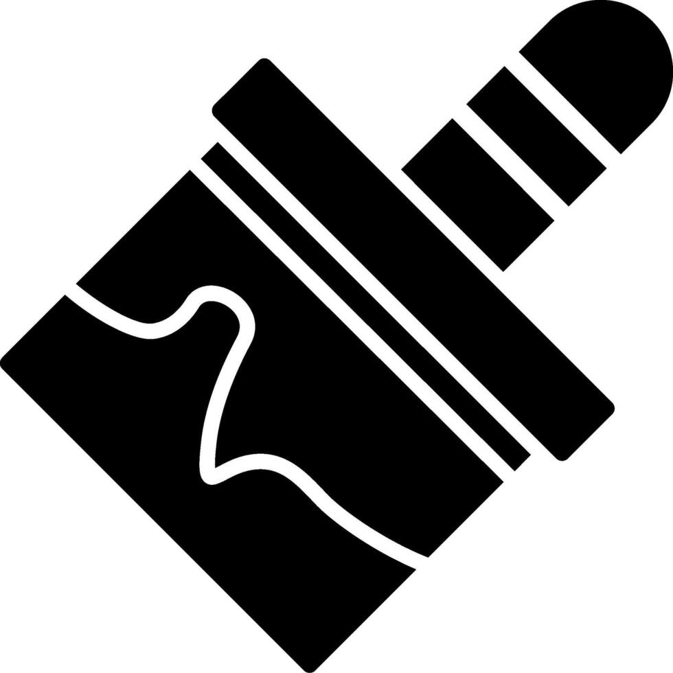 icona del glifo con pennello vettore