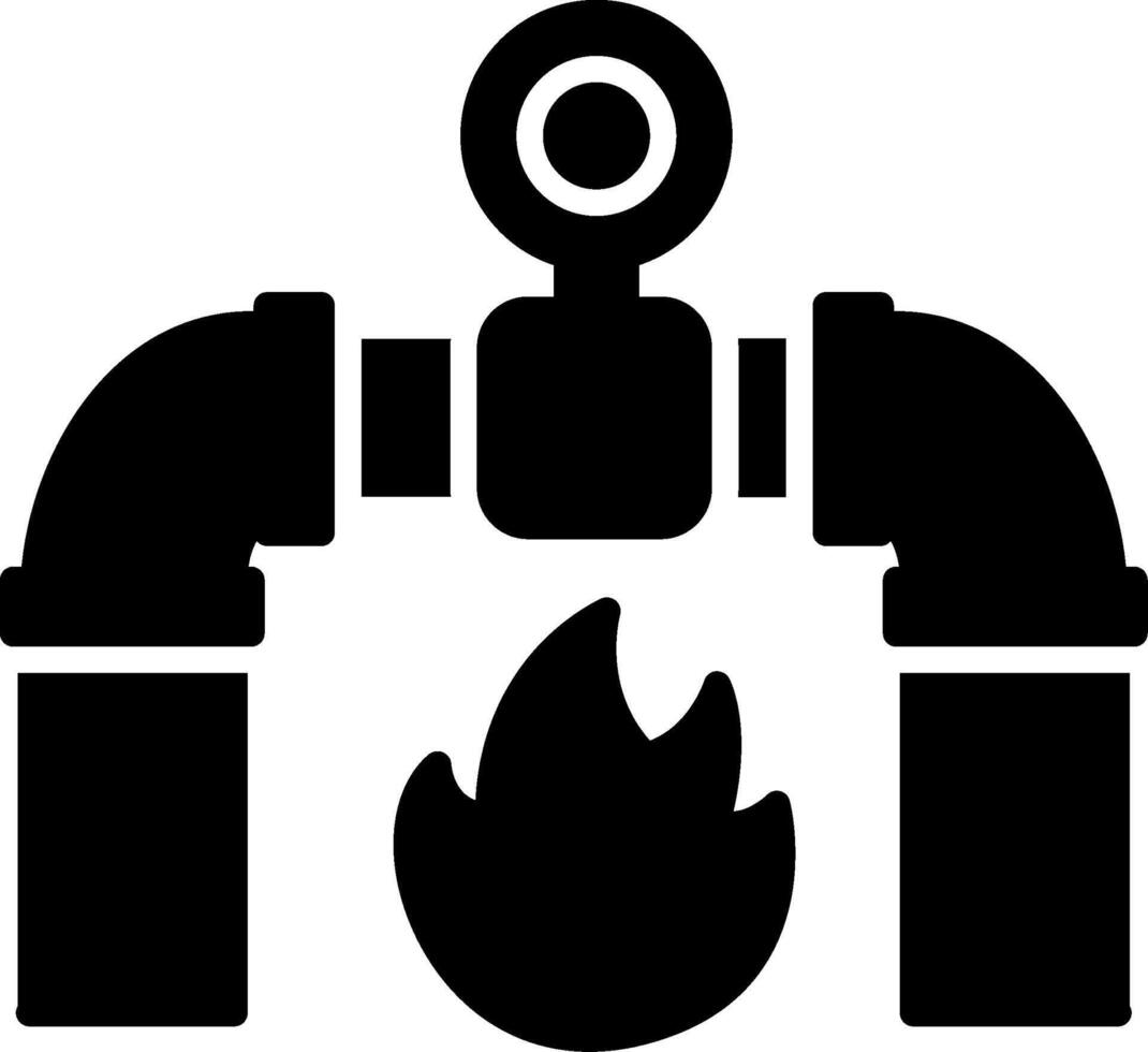icona del glifo del gas vettore